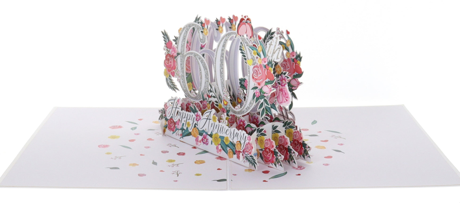 Happy 60th Milestone Anniversary 3D Pop Up Greeting Card - 60th Anniversary Being Together - 60th We - iGifts And Cards