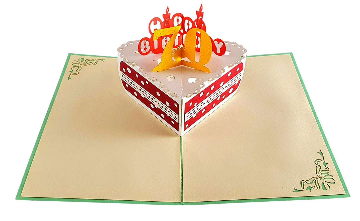 Happy 70th Birthday Cake 3D Pop Up Card - best deal - Birthday - iGifts And Cards