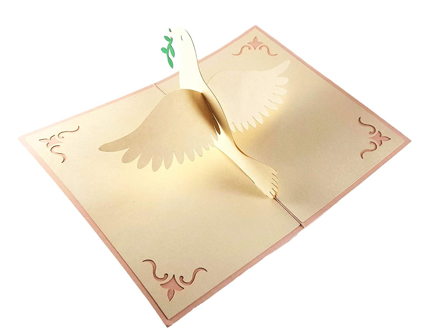 Dove With Olive Branch 3D Pop Up Greeting Card - Christmas - Easter - Religion - iGifts And Cards