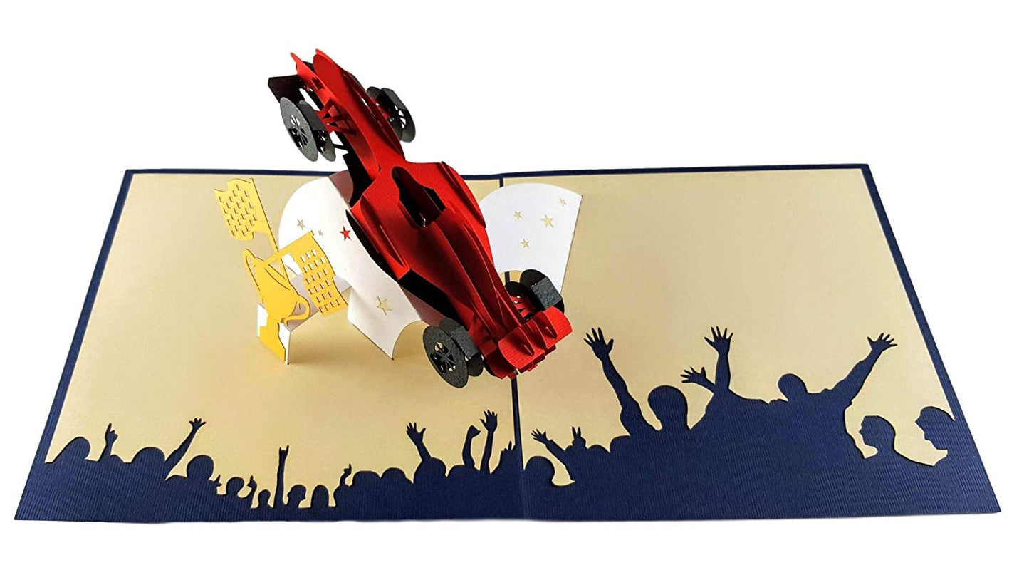 Formula 1 3D Pop Up Greeting Card - Father's Day - Fun - Just Because - iGifts And Cards