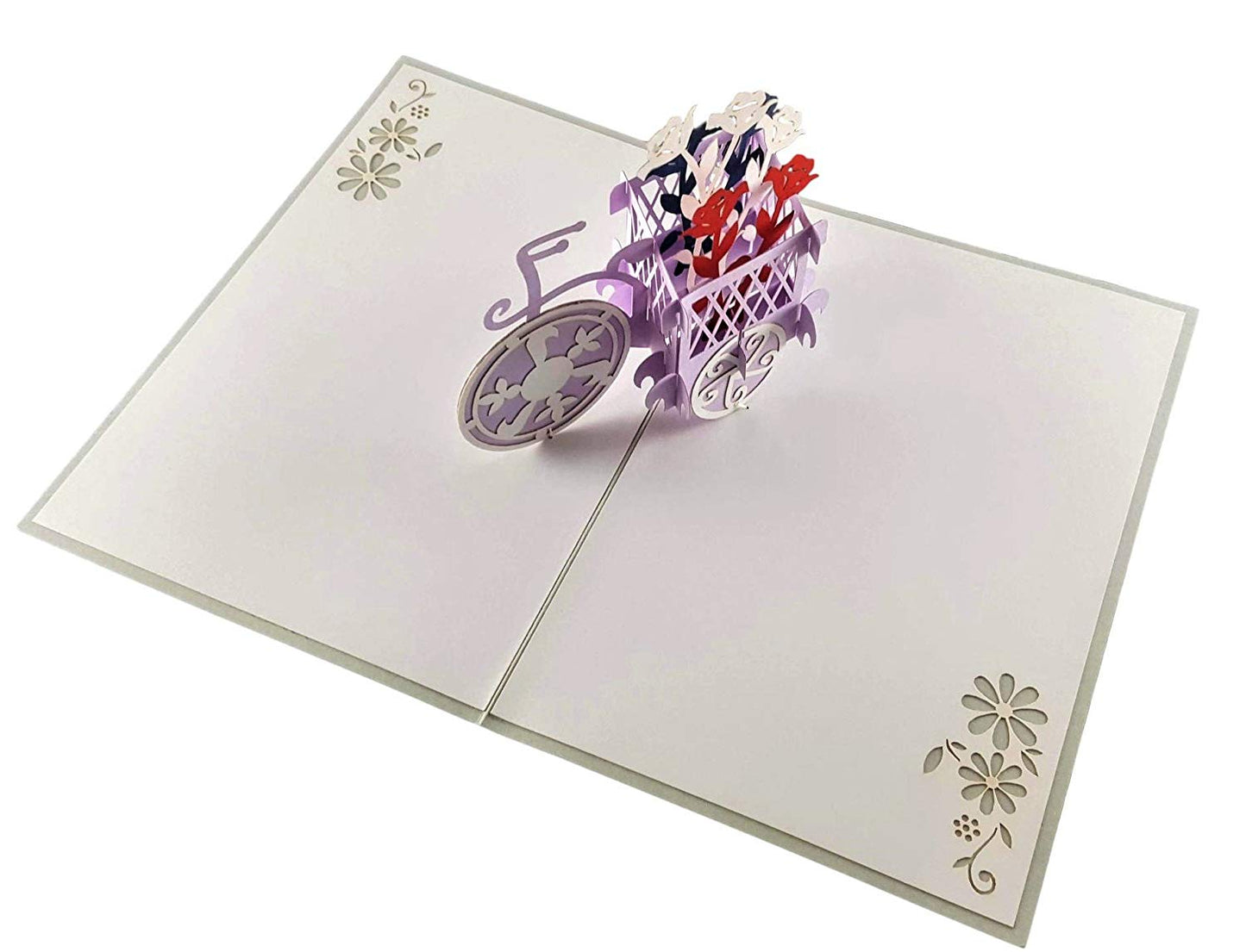 Patriotic Bicycle Plant Stand 3D Pop Up Greeting Card - 99 shipping July 2020 - Admin Assistant Day - iGifts And Cards
