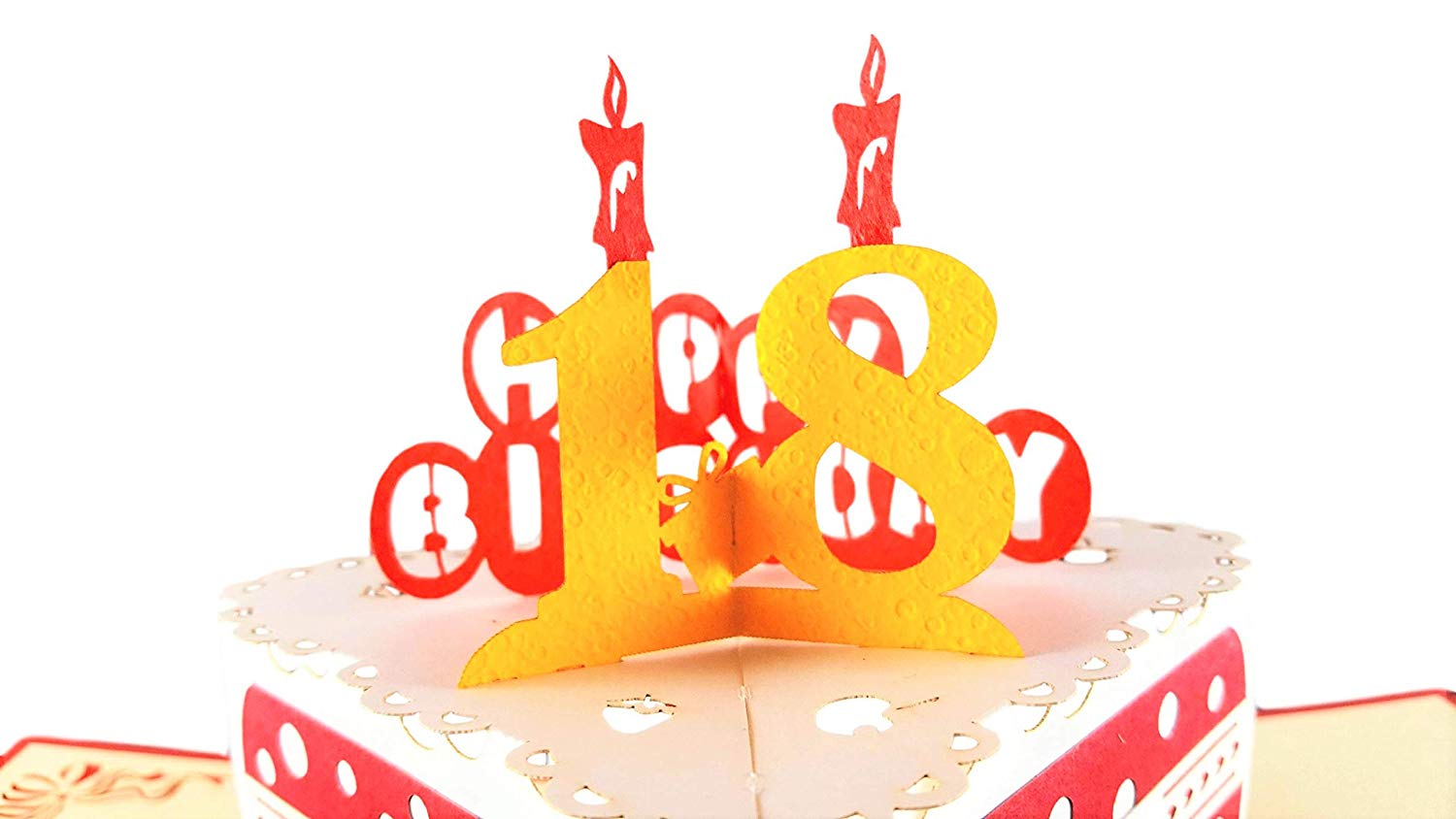 Happy 18th Birthday Cake 3D Pop Up Card - 18 th birthday wishes - 18th birthday card - 18th birthday - iGifts And Cards