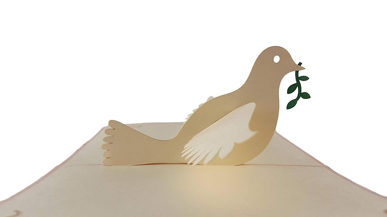 Dove With Olive Branch 3D Pop Up Greeting Card - Christmas - Easter - Religion - iGifts And Cards