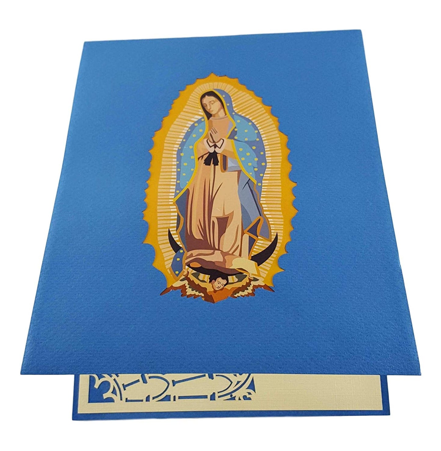 Our Lady Virgen de Guadalupe (Blue Cover) 3D Pop Up Greeting Card - Love - Religion - iGifts And Cards