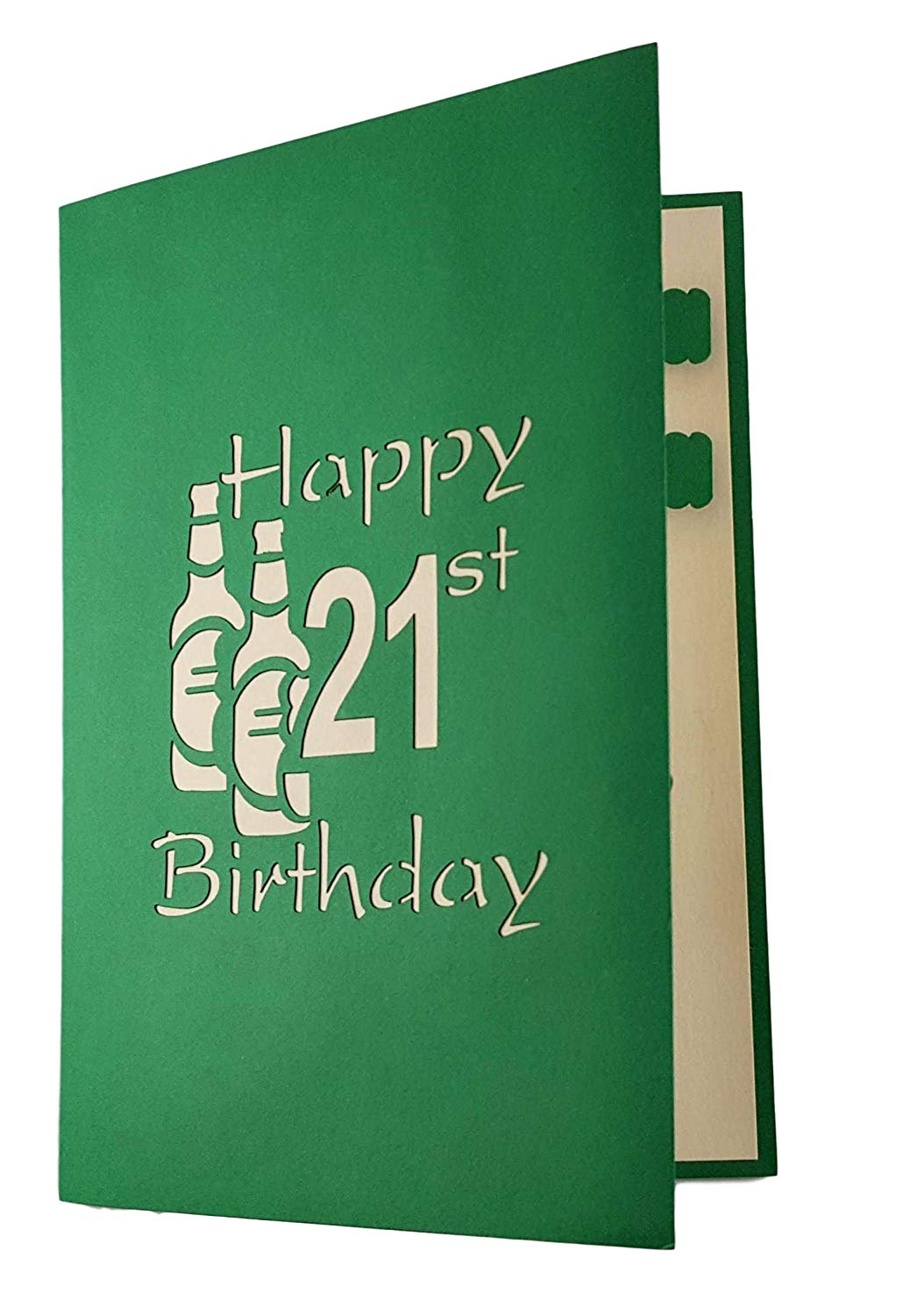 Happy 21st Birthday Beer Version 3D Pop Up Card - Birthday - Congratulations - iGifts And Cards