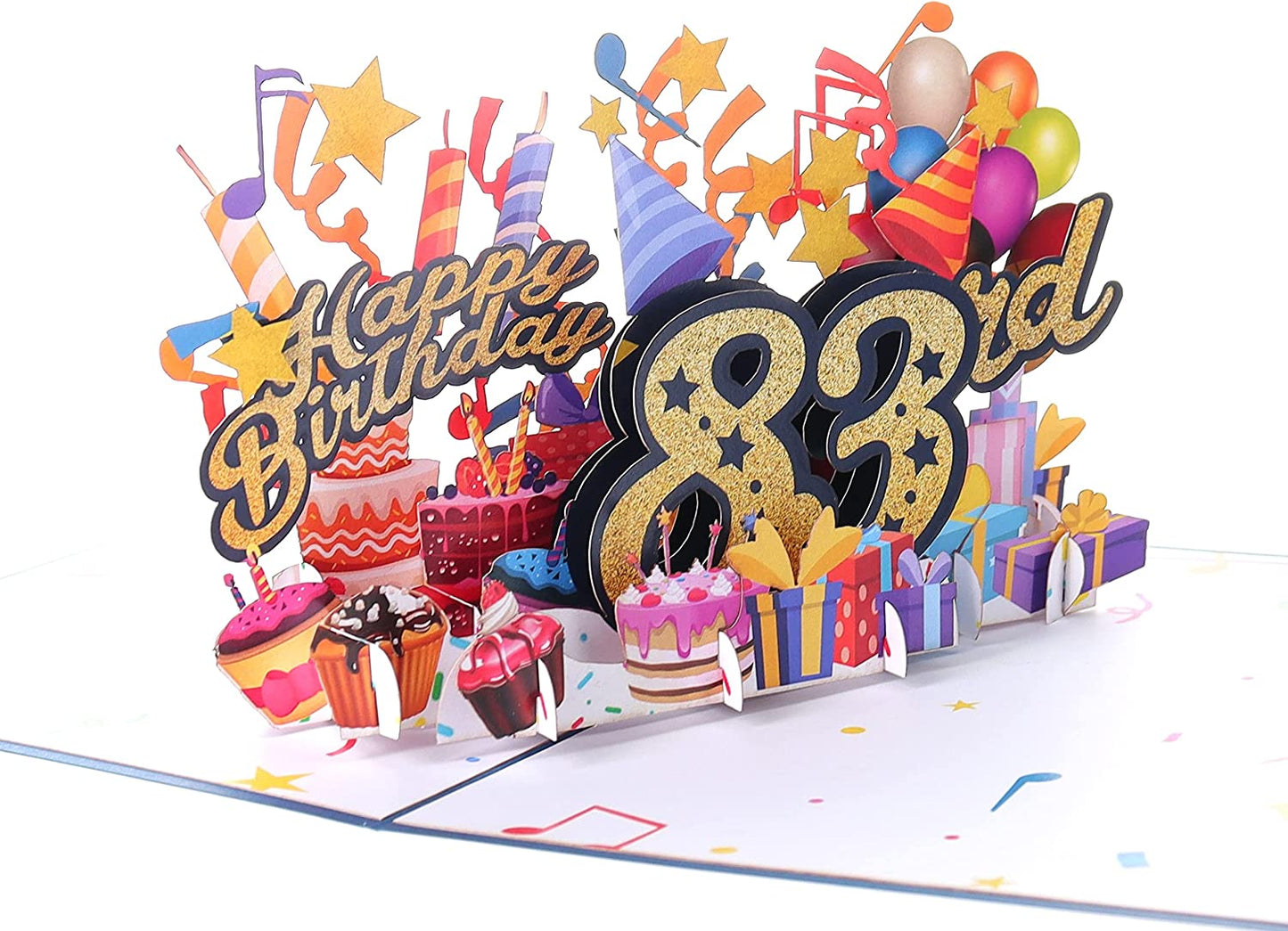 Happy 83rd Blue Birthday 3D Pop Up Greeting Card - Birthday - funny birthday - Happy Birthday - new - iGifts And Cards