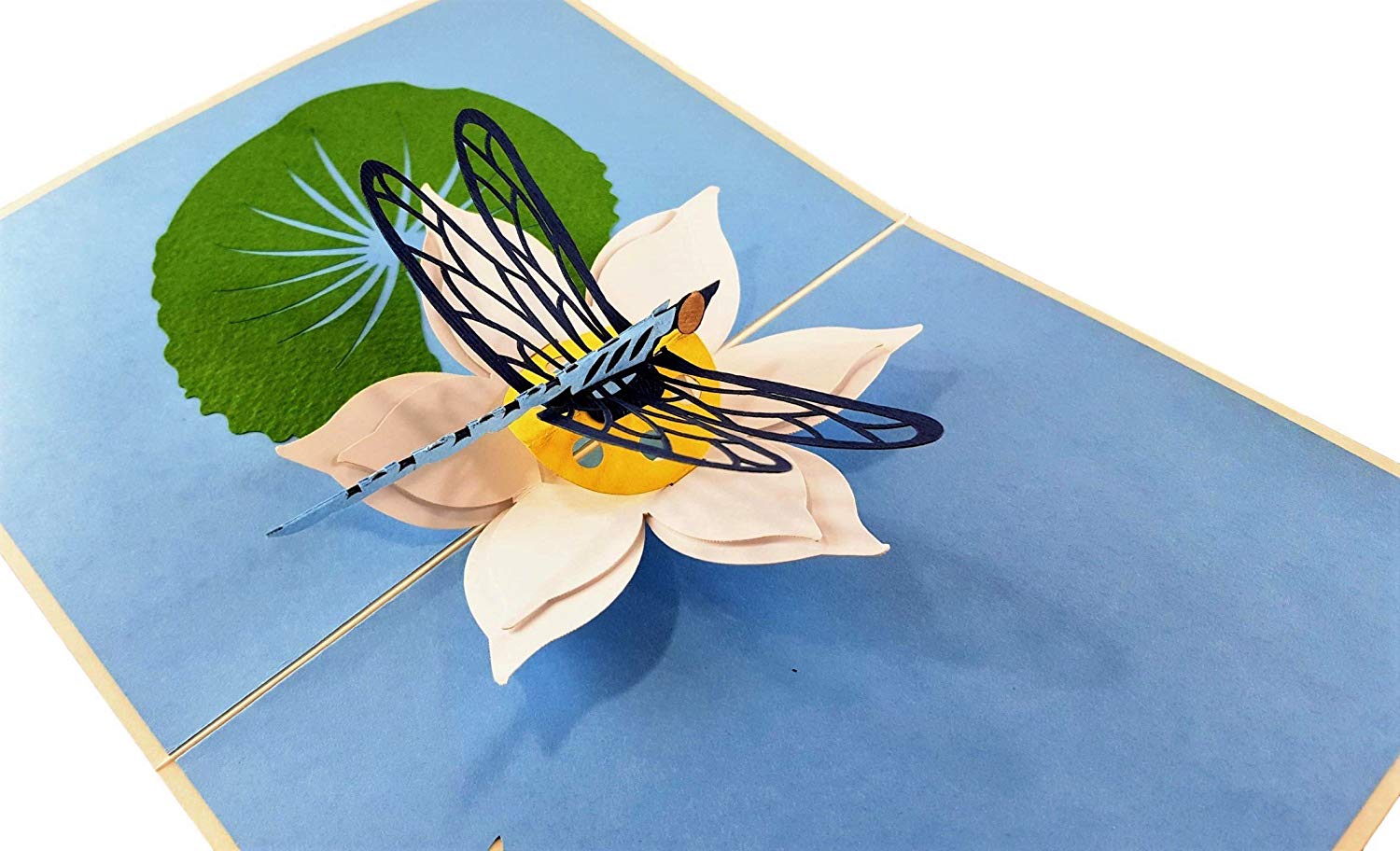 Blue Dragonfly 3D Pop Up Greeting Card - Admin Assistant Day - Birthday - Get Well - Just Because - iGifts And Cards