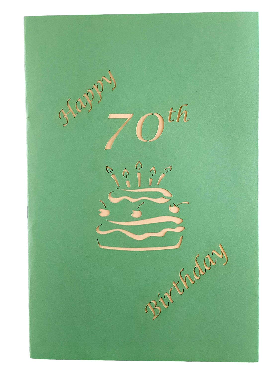 Happy 70th Birthday Cake 3D Pop Up Card - best deal - Birthday - iGifts And Cards