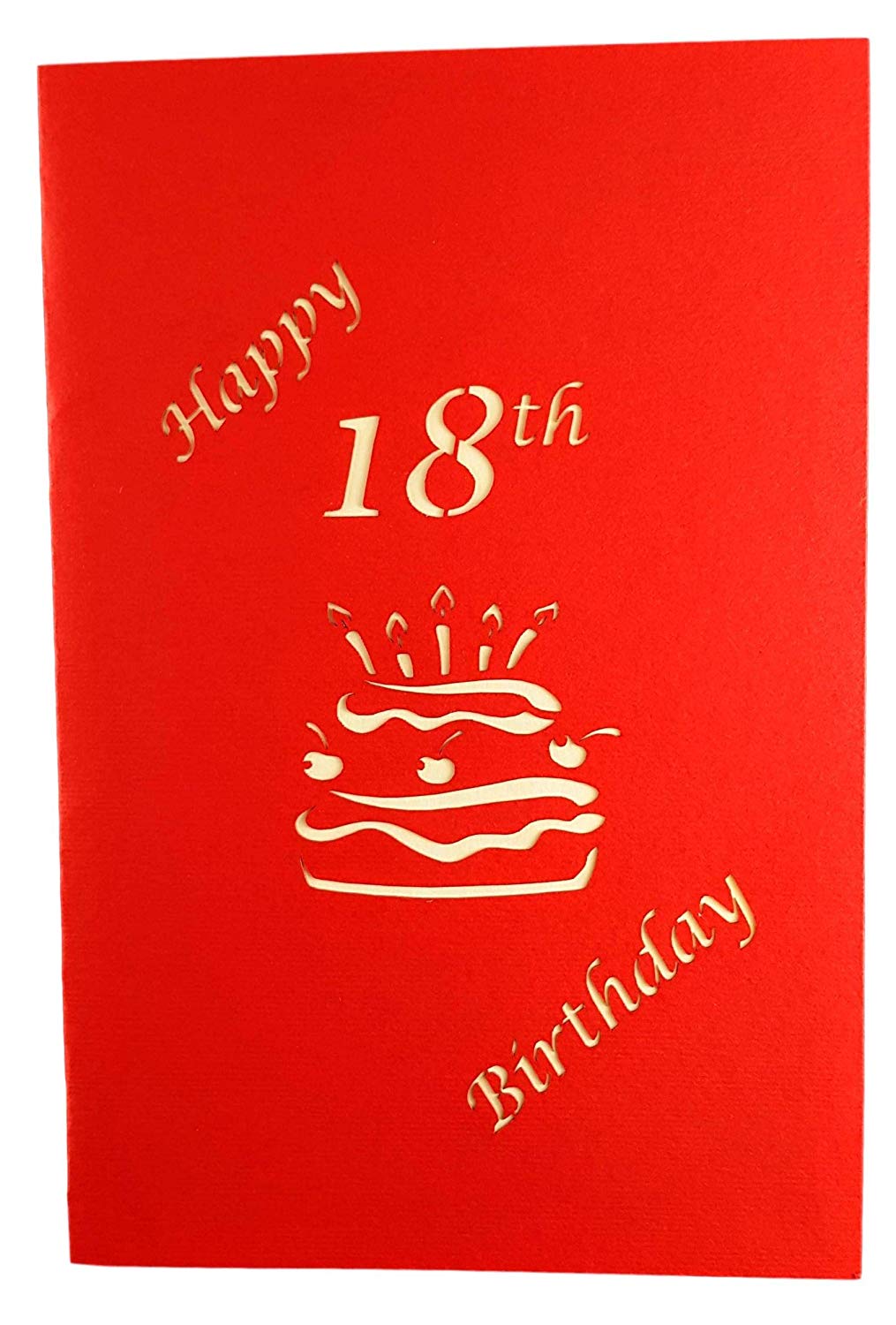 Happy 18th Birthday Cake 3D Pop Up Card - 18 th birthday wishes - 18th birthday card - 18th birthday - iGifts And Cards