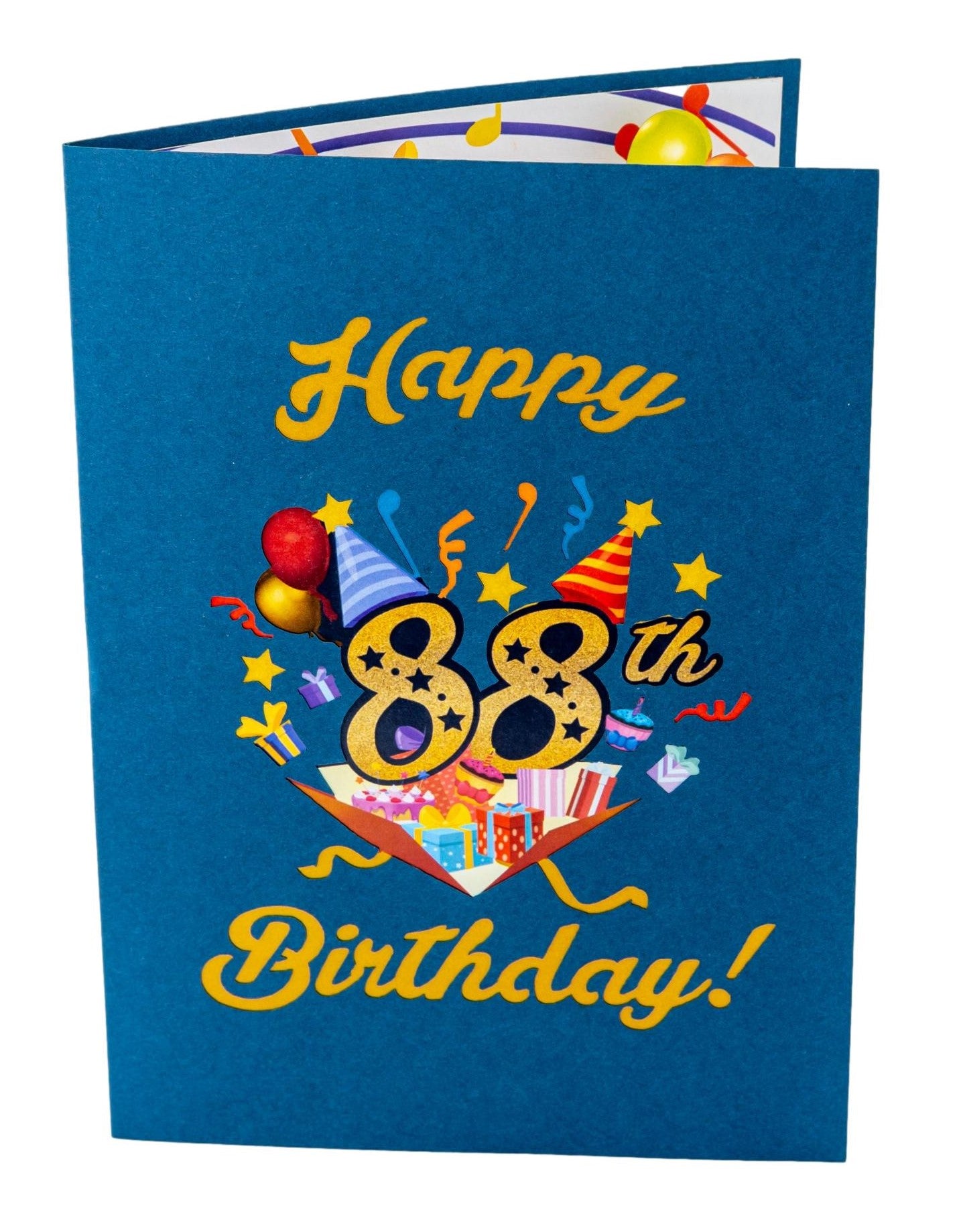 Happy 88th Blue Birthday 3D Pop Up Greeting Card - Birthday - funny birthday - Happy Birthday - new - iGifts And Cards