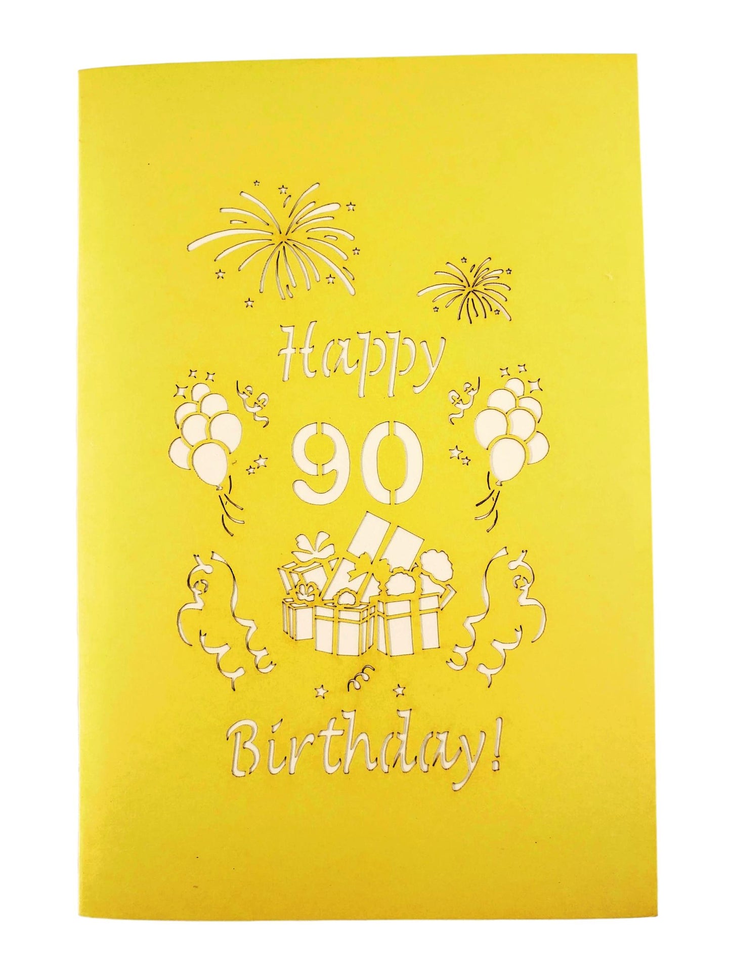 Happy 90th Birthday With Lots of Presents 3D Pop Up Greeting Card - Age - best deal - Birthday - iGifts And Cards