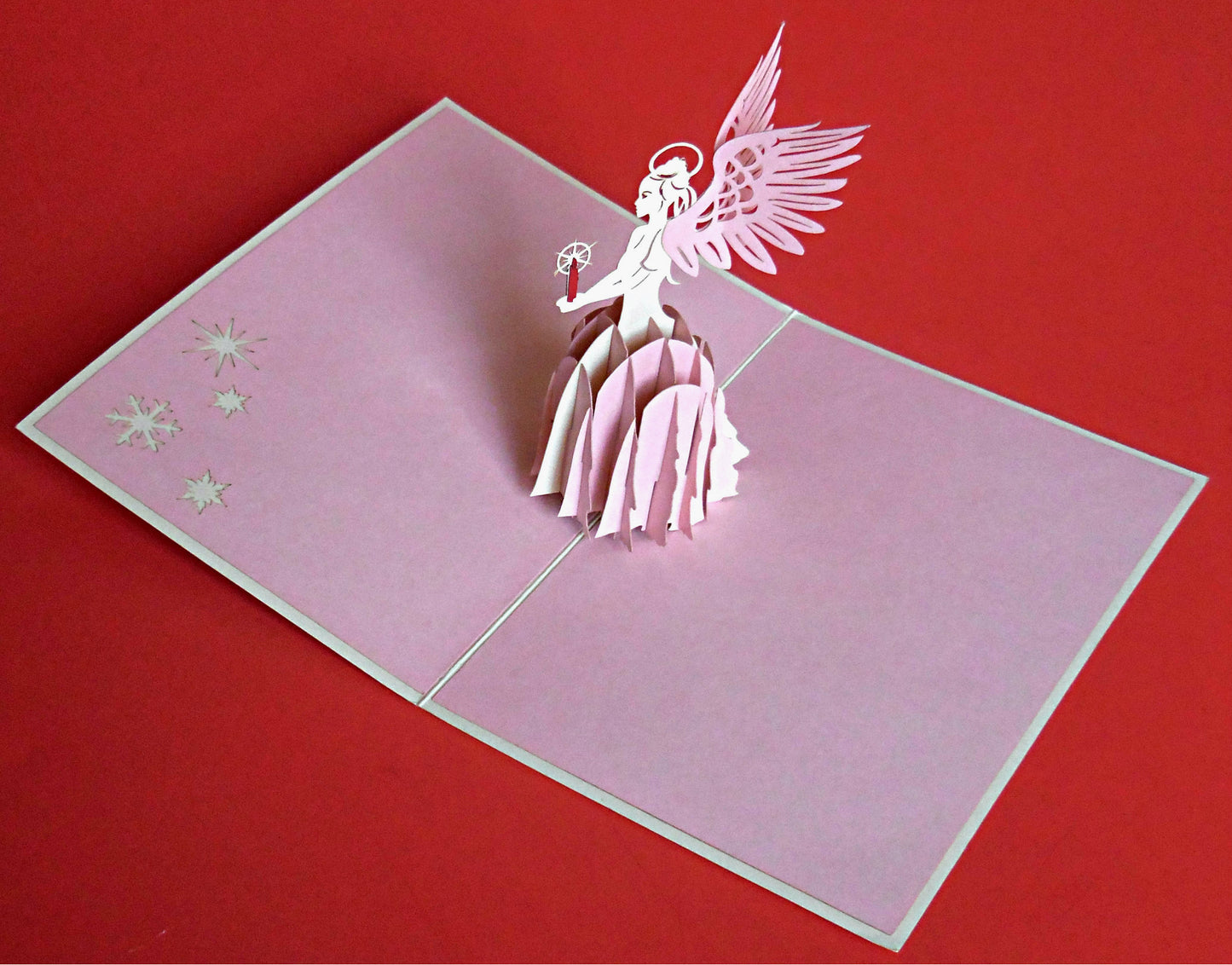Angel (Pink) 3D Pop Up Greeting Card - Baby Shower - Christmas - Get Well - Religion - Special Days - iGifts And Cards
