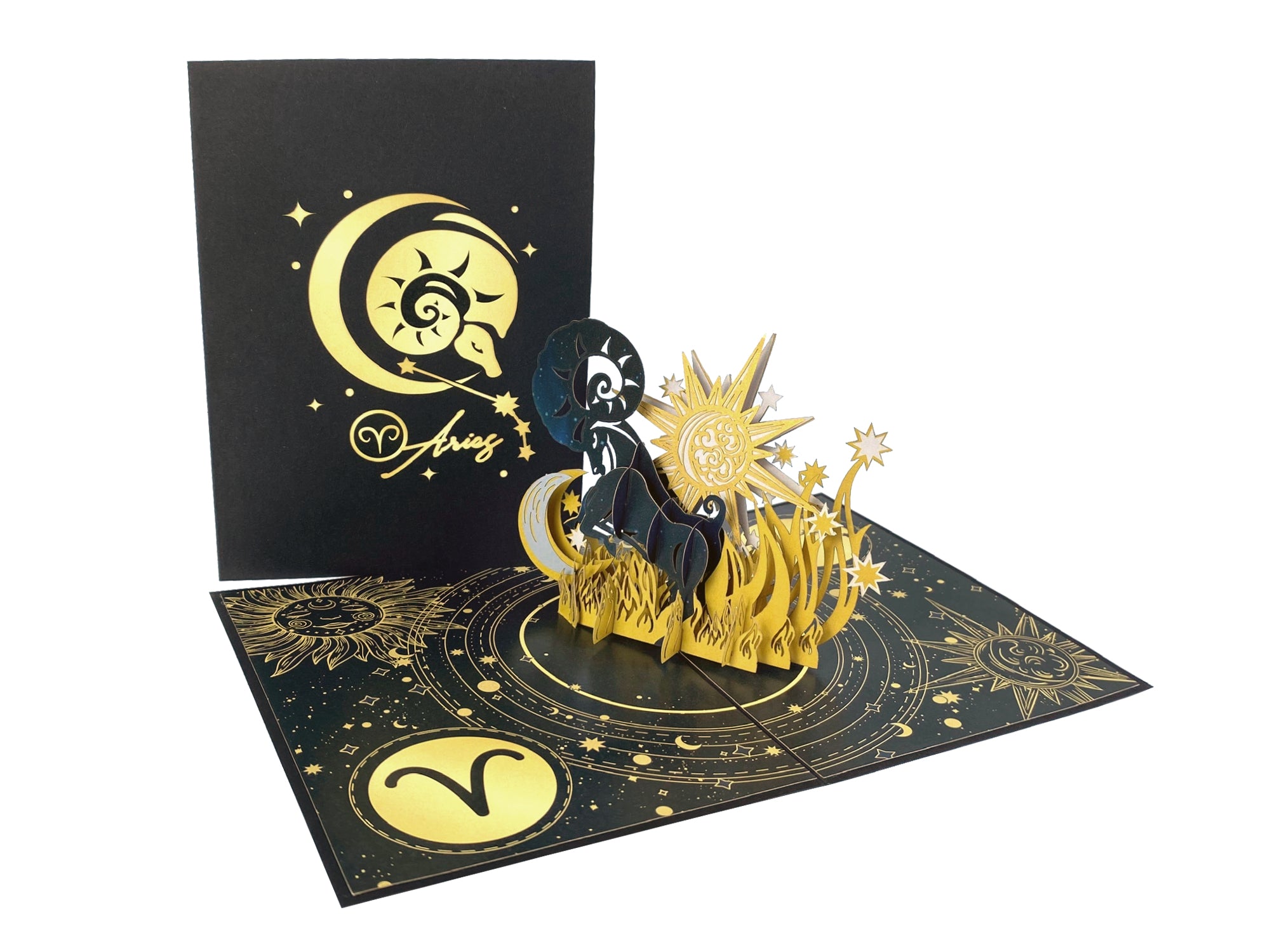 Aries Zodiac Star Sign Birthday 3D Pop Up Greeting Card iGifts