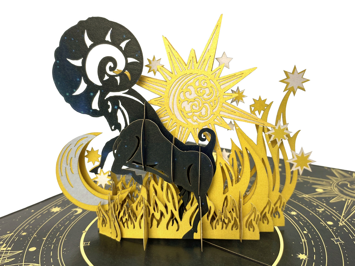 Aries Zodiac Star Sign Birthday 3D Pop Up Greeting Card - april - aries - astrology - horoscope - ma - iGifts And Cards