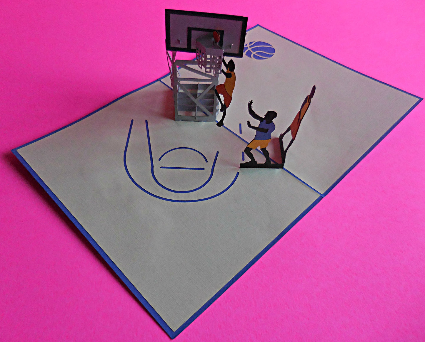 Basketball 3D Pop Up Greeting Card - Birthday - Father's Day - Fitness - Fun - Just Because - Sports - iGifts And Cards