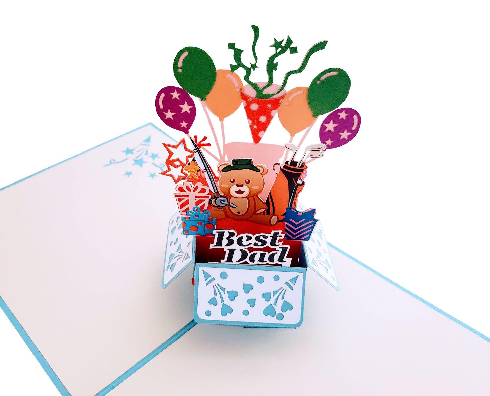 Best Dad Gift Box 3D Pop Up Greeting Card - best deal - Father's Day - Special Days - iGifts And Cards