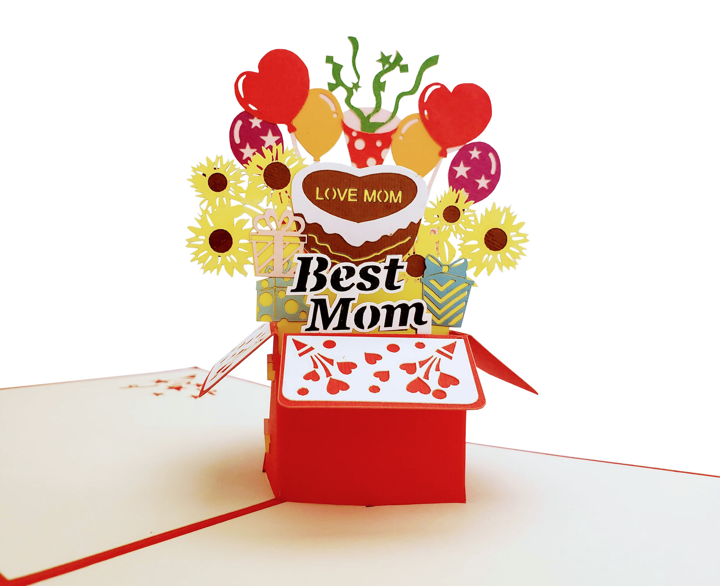 Best Mom Gift Box 3D Pop Up Greeting Card - best deal - Love - Mother's Day - new arrival - Special - iGifts And Cards