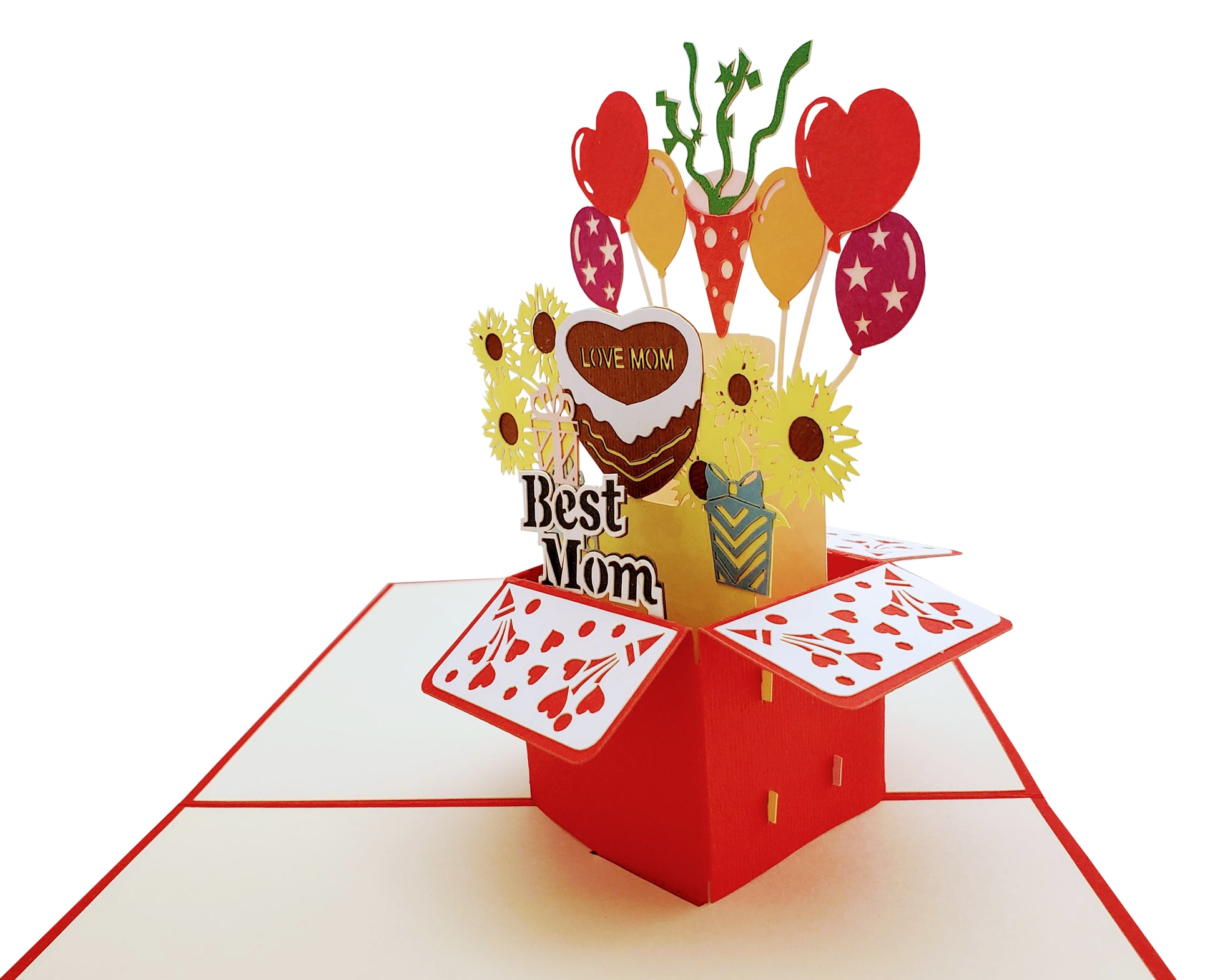 Best Mom Gift Box 3D Pop Up Greeting Card - best deal - Love - Mother's Day - new arrival - Special - iGifts And Cards