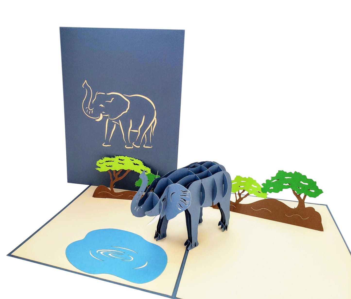 Majestic Elephant 3D Pop Up Greeting Card - All Occasion - Animal - Animals - Awesome - Birthday - C - iGifts And Cards