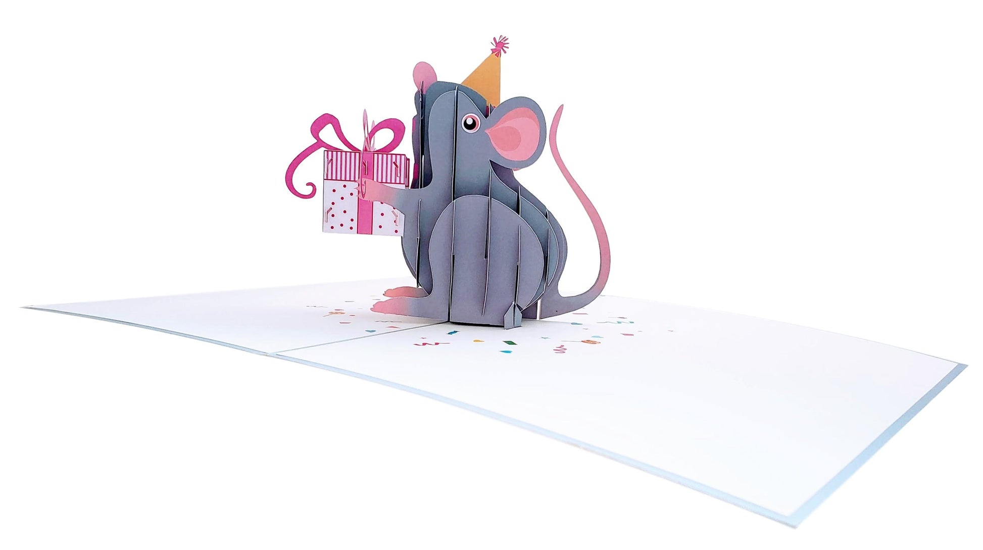 Cute Happy Mouse Birthday 3D Pop Up Greeting Card - Birthday - Fun - Thank You - iGifts And Cards