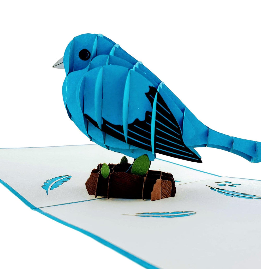 Bluebird of Happiness 3D Pop Up Greeting Card - Birthday - Fun - Just Because - Love - iGifts And Cards