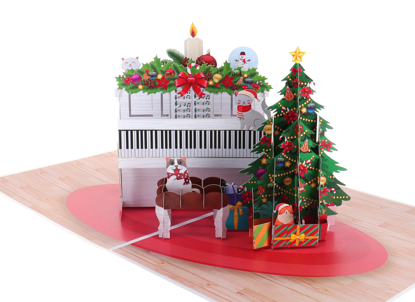 Musical Cats And Fancy Piano 3D Pop Up Greeting Card – iGifts And
