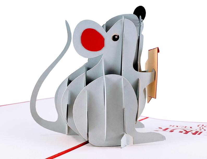 Chinese New Year Rat 3D Pop Up Greeting Card - Chinese New Year - New Years - iGifts And Cards