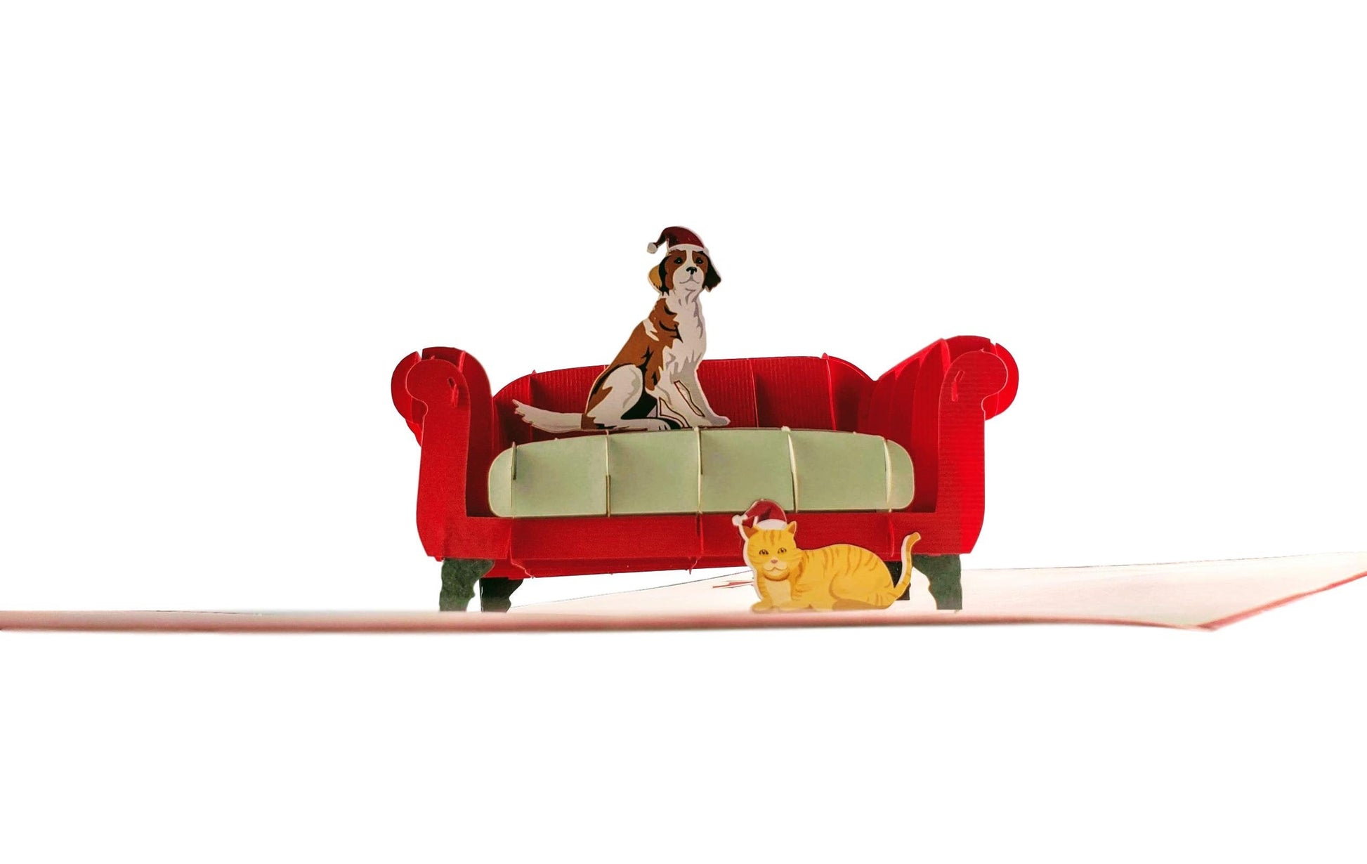 Ribbli Pop Up Christmas Card, 3D Greeting Card, Dog Christmas Card, Golden Retriever Card, Holiday Card, Merry Xmas Cards For Kids Mom Dad Son