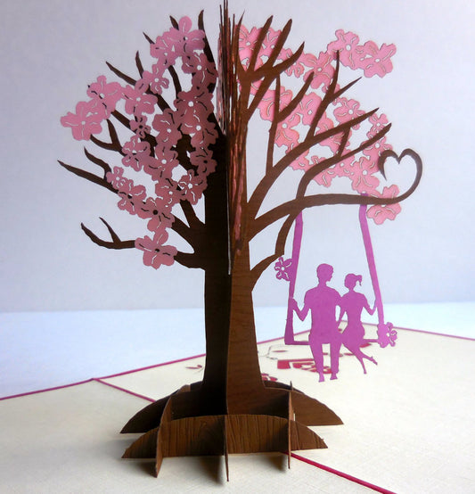 Couple Swing 3D Pop Up Greeting Card - Engagement - Just Because - Love - Special Days - valentine - iGifts And Cards