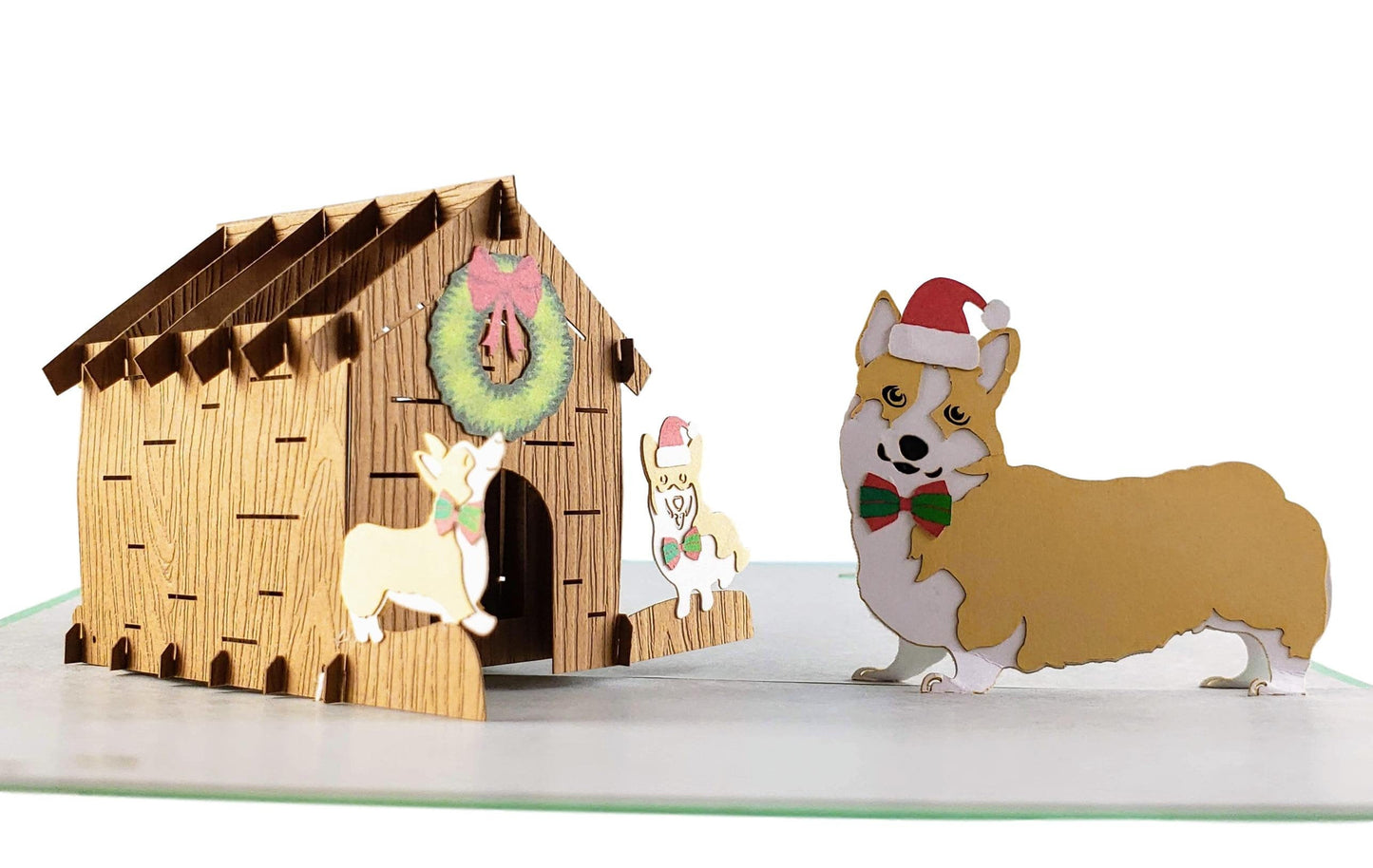 Corgi Family Christmas 3D Pop Up Greeting Card - Christmas - iGifts And Cards