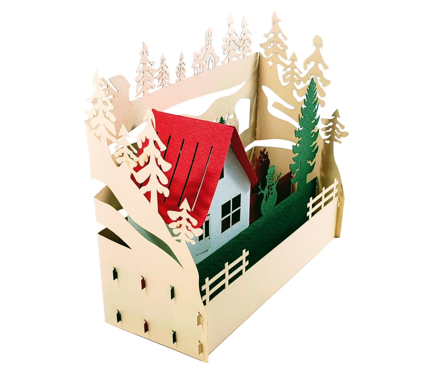 Country Cottage 3D Pop Up Centerpiece - Centerpiece - Christmas - iGifts And Cards