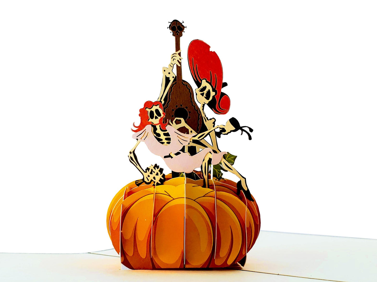 Skeleton Couple Singing Halloween 3D Pop Up Greeting Card - 3d halloween card - best deal - Best Hal - iGifts And Cards