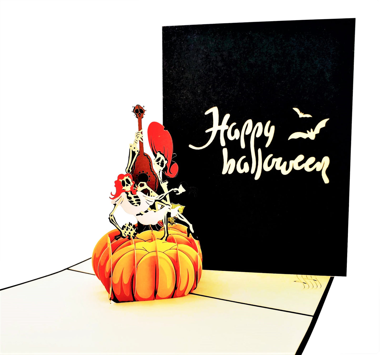Skeleton Couple Singing Halloween 3D Pop Up Greeting Card - 3d halloween card - best deal - Best Hal - iGifts And Cards