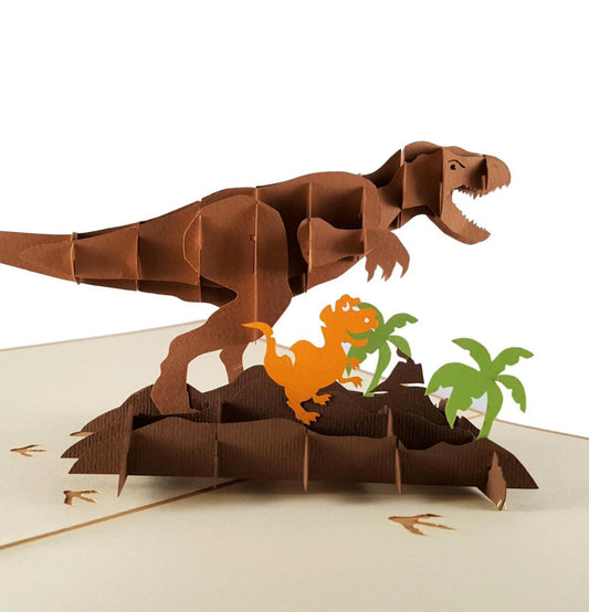 Dinosaurs 3D Pop Up Greeting Card - Animals - Birthday - Father's Day - Just Because - Thinking Of Y - iGifts And Cards