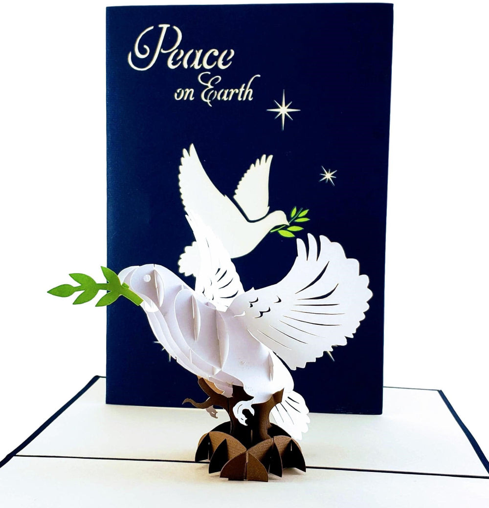 Holy Dove With Olive Branch 3D Pop Up Greeting Card - Christmas - iGifts And Cards