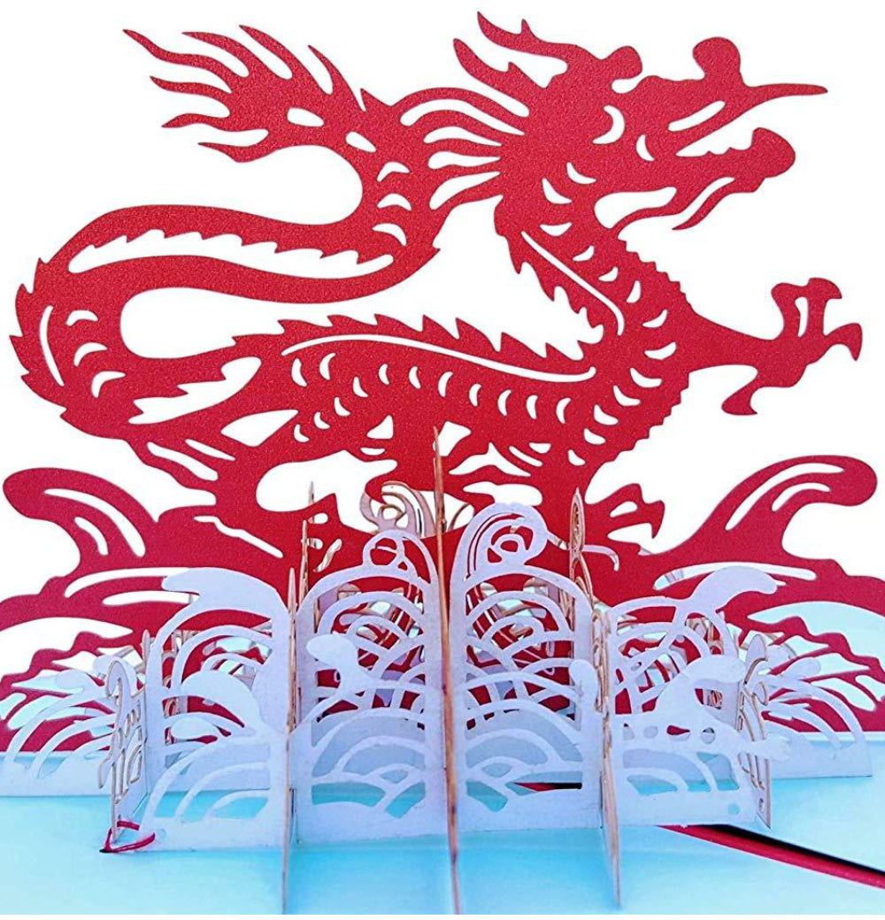 Dragon 3D Pop Up Greeting Card - Chinese New Year - Chinese New Year 2023 - Congratulations - Fun - iGifts And Cards