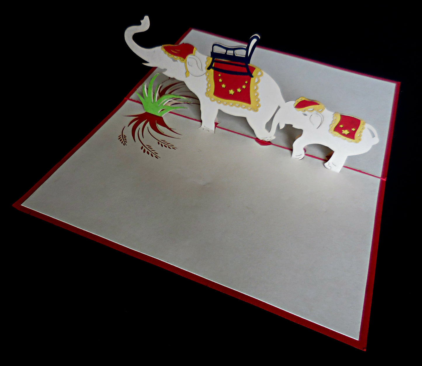 Fancy Elephants 3D Pop Up Greeting Card - Animal - Animals - Baby Shower - Father's Day - Fun - Get - iGifts And Cards