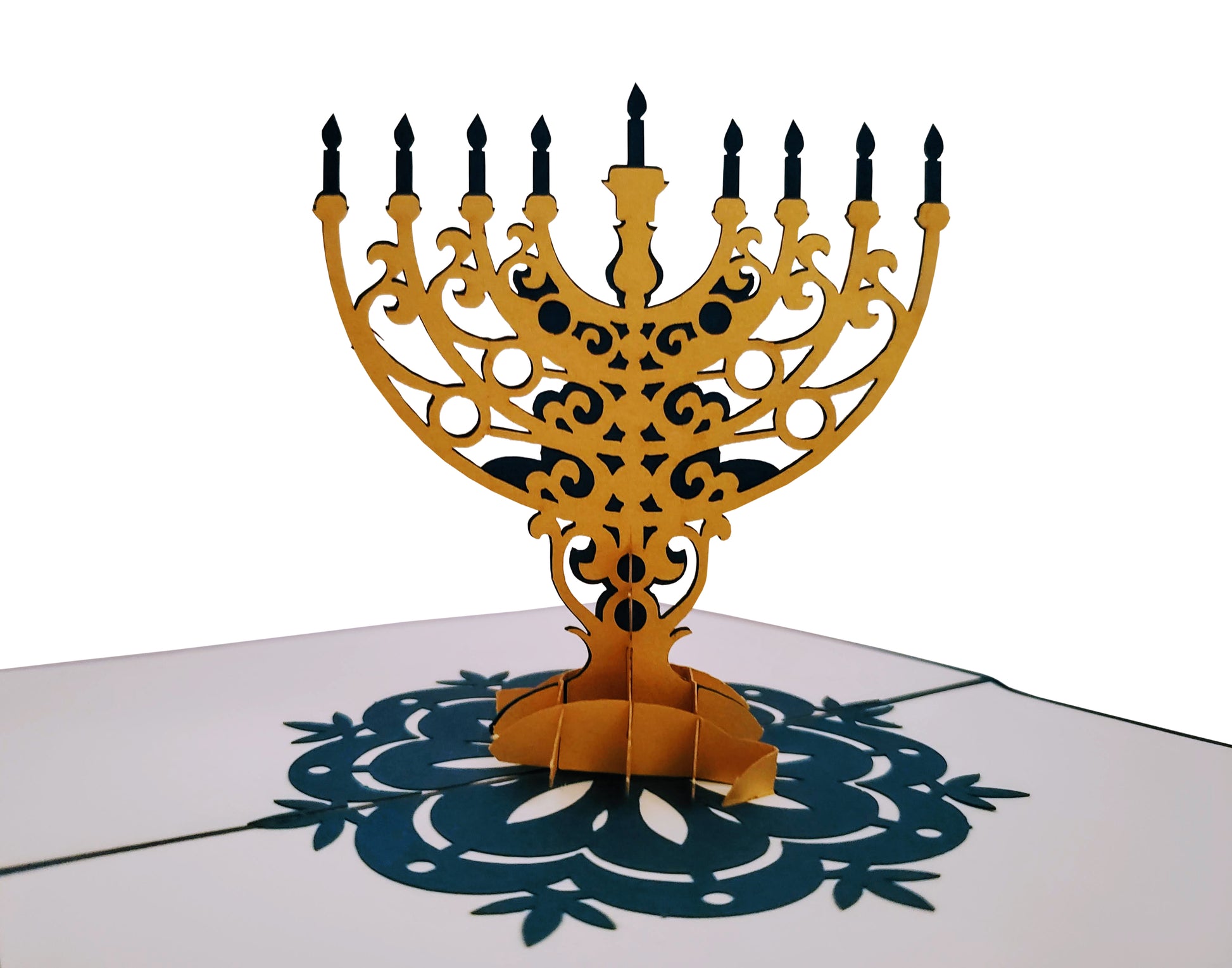 Festive Fancy Menorah 3D Pop Up Greeting - Hanukkah - Special Days - iGifts And Cards