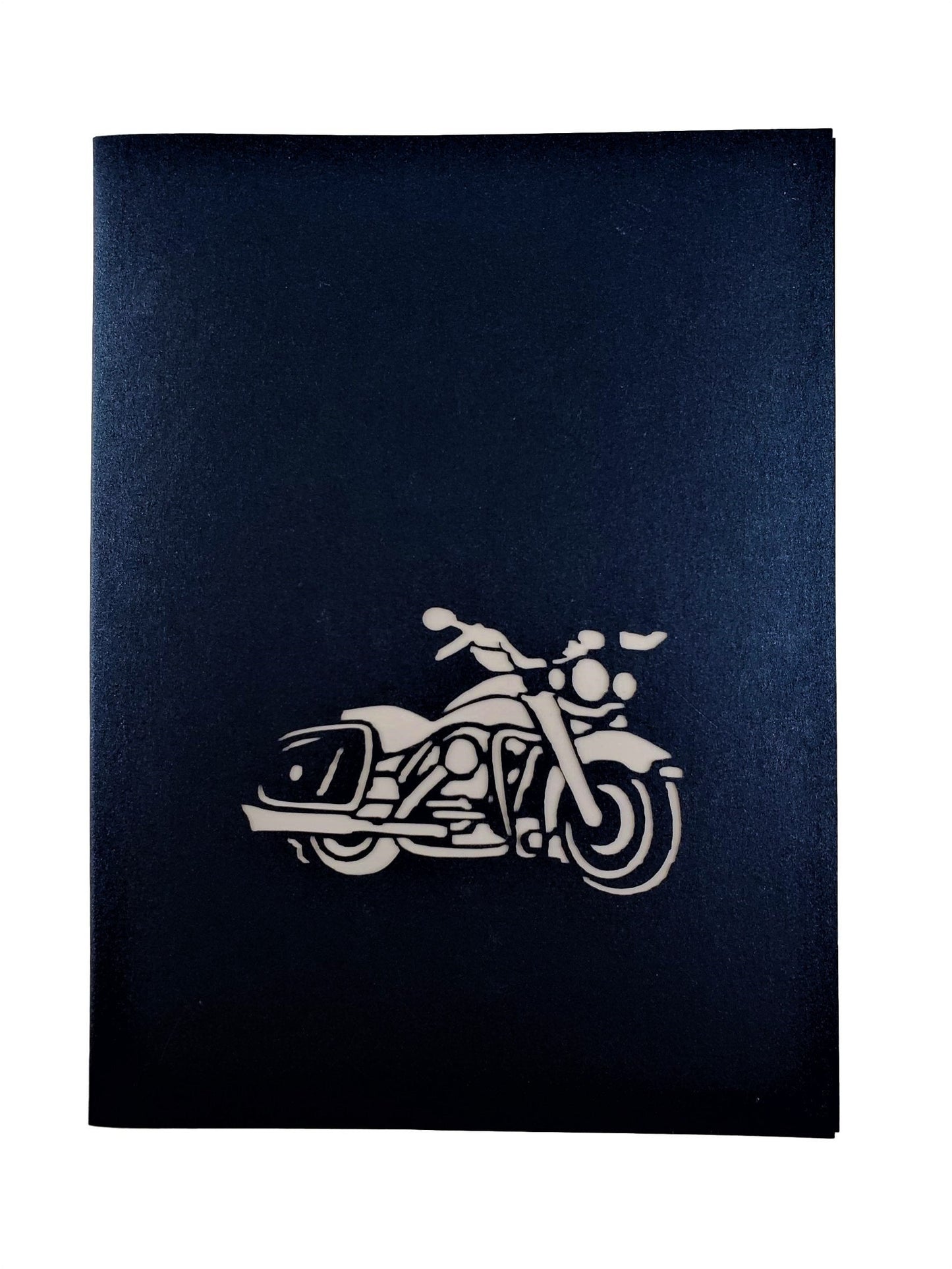 Fancy Blue Motorcycle 3D Pop Up Greeting Card - Admin Assistant Day - Fun - Just Because - Special D - iGifts And Cards