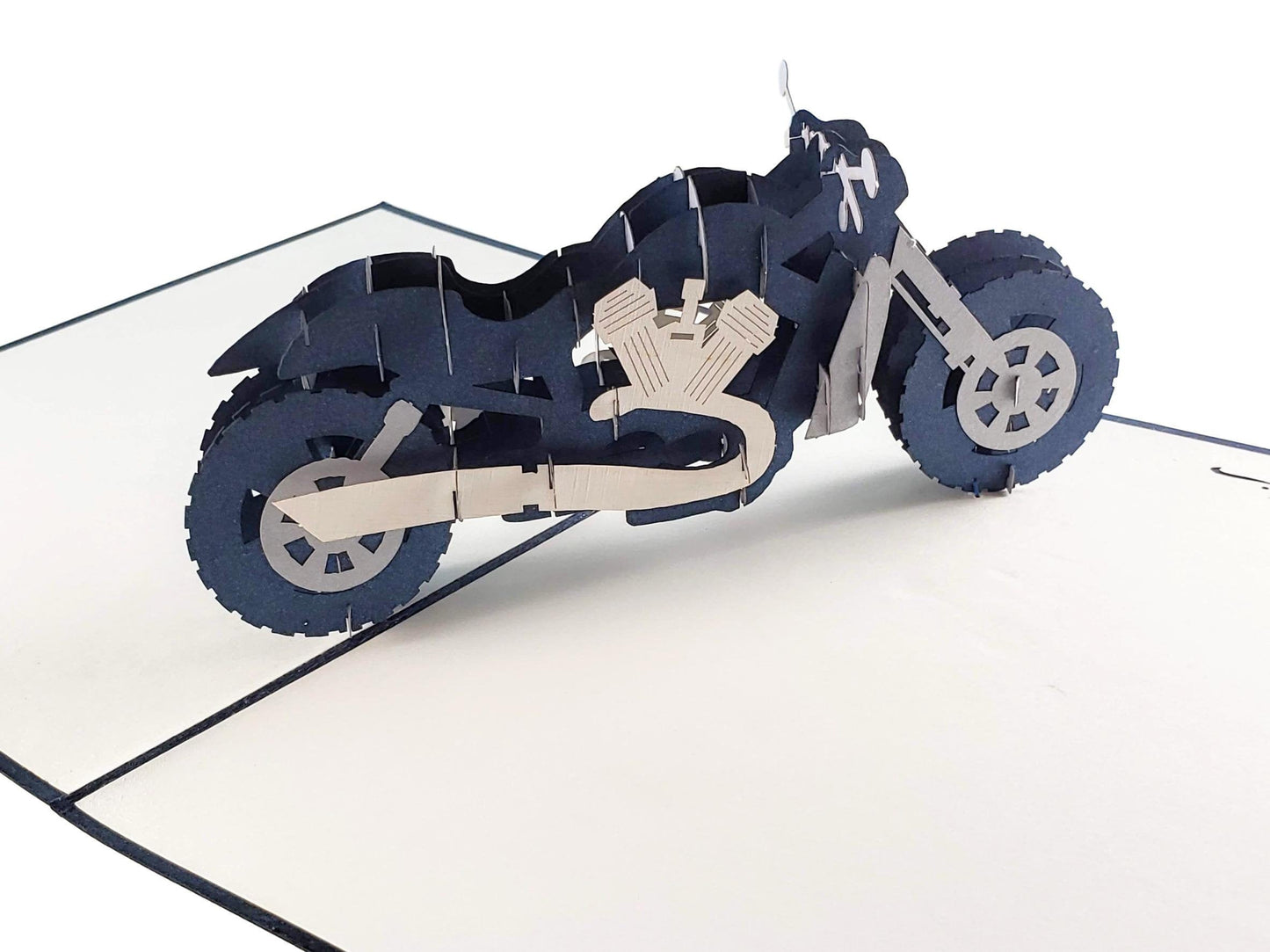 Fancy Blue Motorcycle 3D Pop Up Greeting Card - Admin Assistant Day - Fun - Just Because - Special D - iGifts And Cards