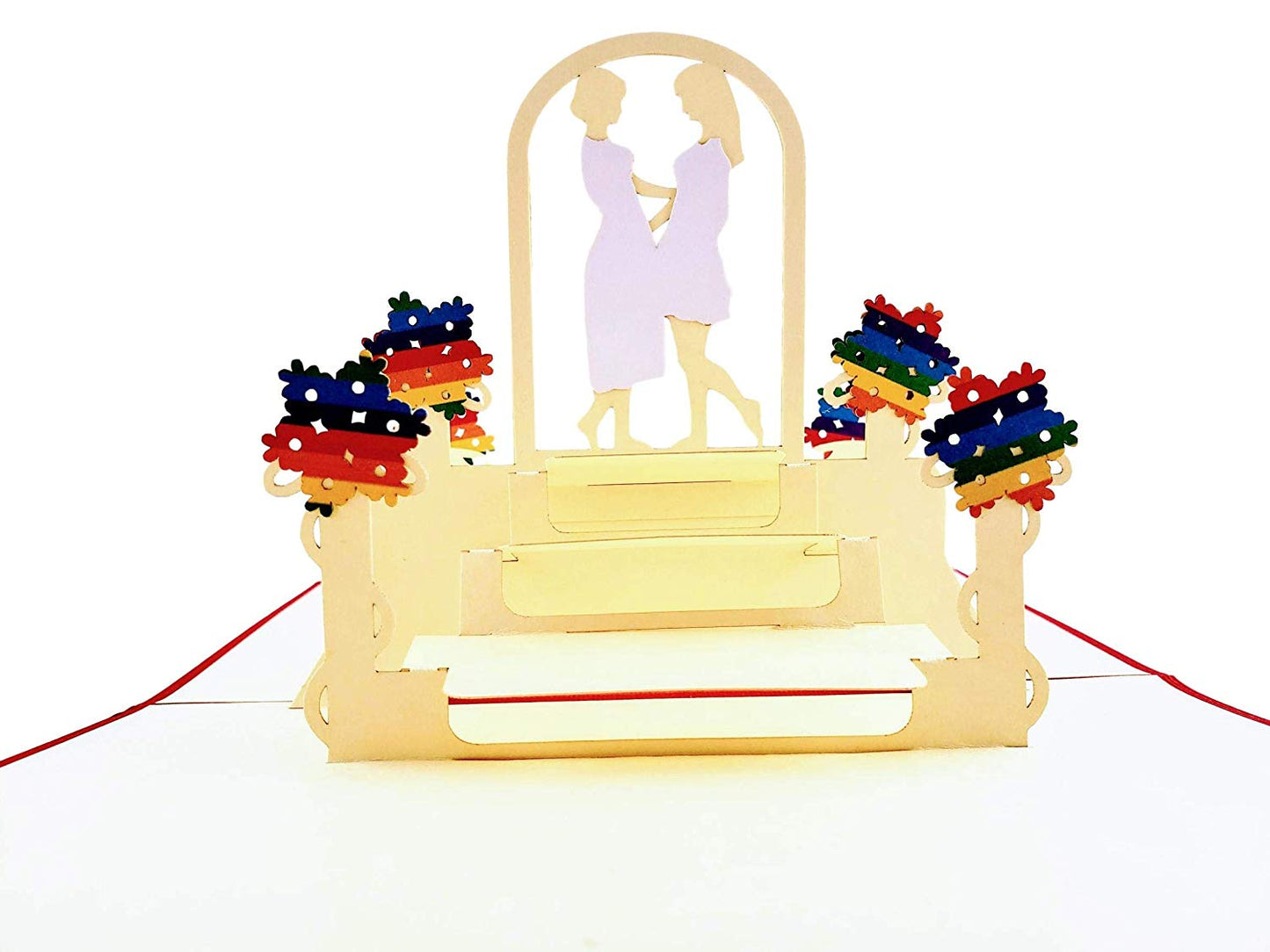 Lesbian Couple Celebration 3D Pop Up Greeting Card - Engagement - LGBT - LGBTQ - Love - Special Days - iGifts And Cards