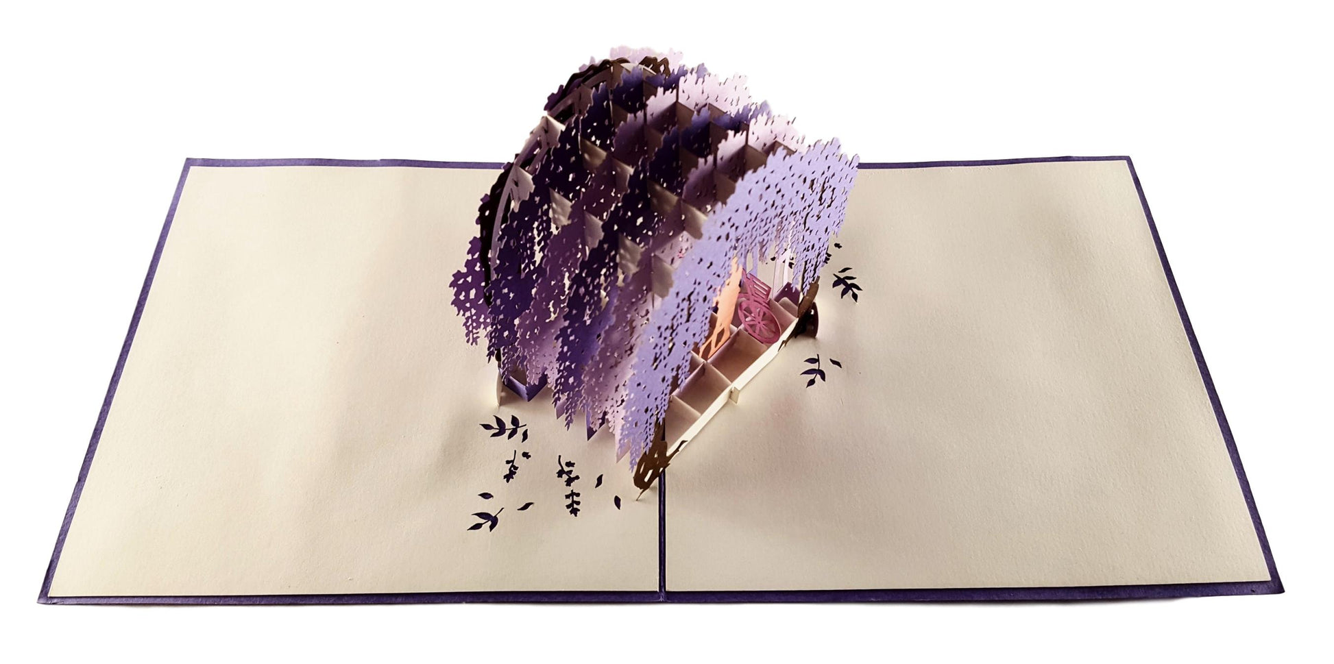 Wisteria Arbor 3D Pop Up Greeting Card - Engagement - Front Page - Just Because - Thinking Of You - iGifts And Cards