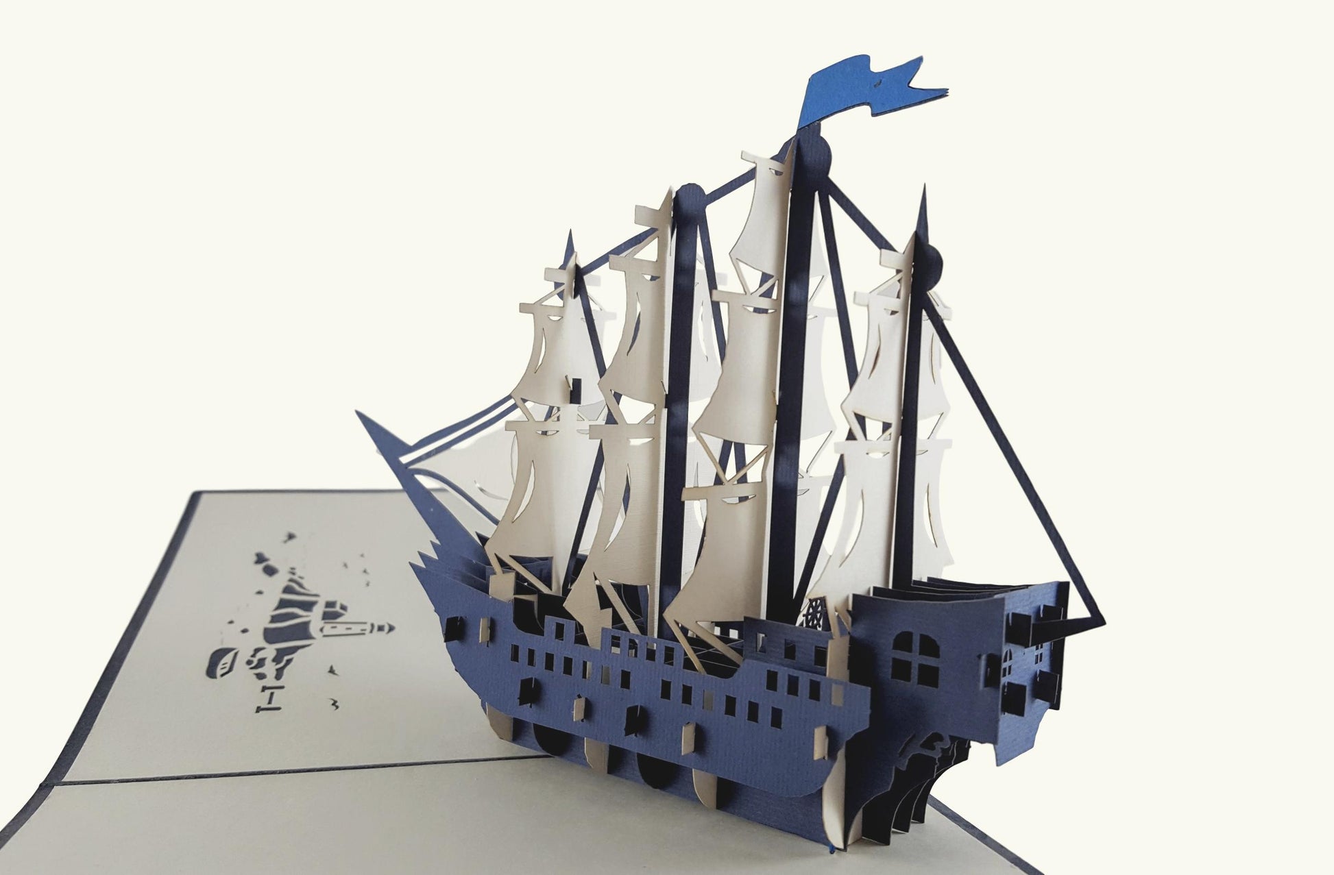 Clipper Ship 3D Pop Up Greeting Card - Admin Assistant Day - Graduation - Just Because - Retirement - iGifts And Cards