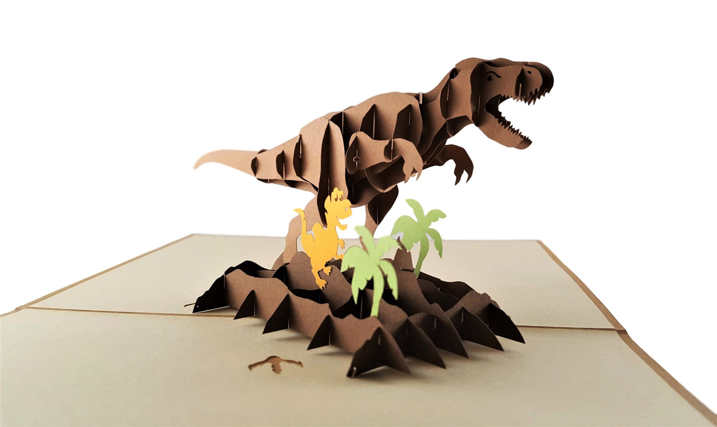 Dinosaurs 3D Pop Up Greeting Card - Animals - Birthday - Father's Day - Just Because - Thinking Of Y - iGifts And Cards