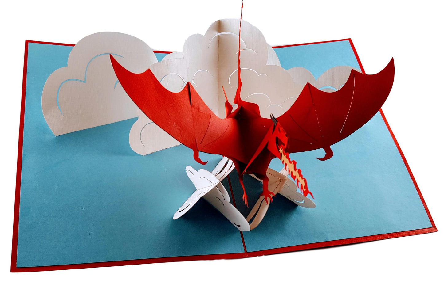 Fire Breathing Dragon 3D Pop Up Greeting Card - Birthday - Congratulations - Get Well - Just Because - iGifts And Cards