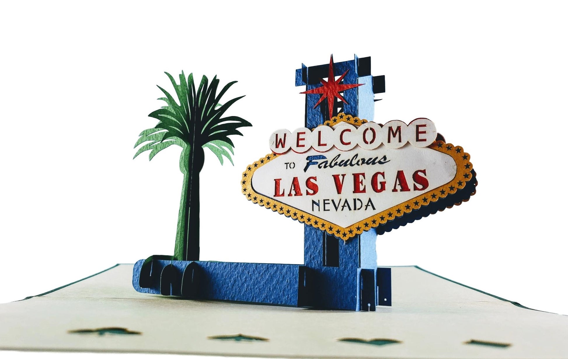 Las Vegas 3D Pop Up Greeting Card - Front Page - Fun - Good Luck - Iconic - Just Because - Special D - iGifts And Cards