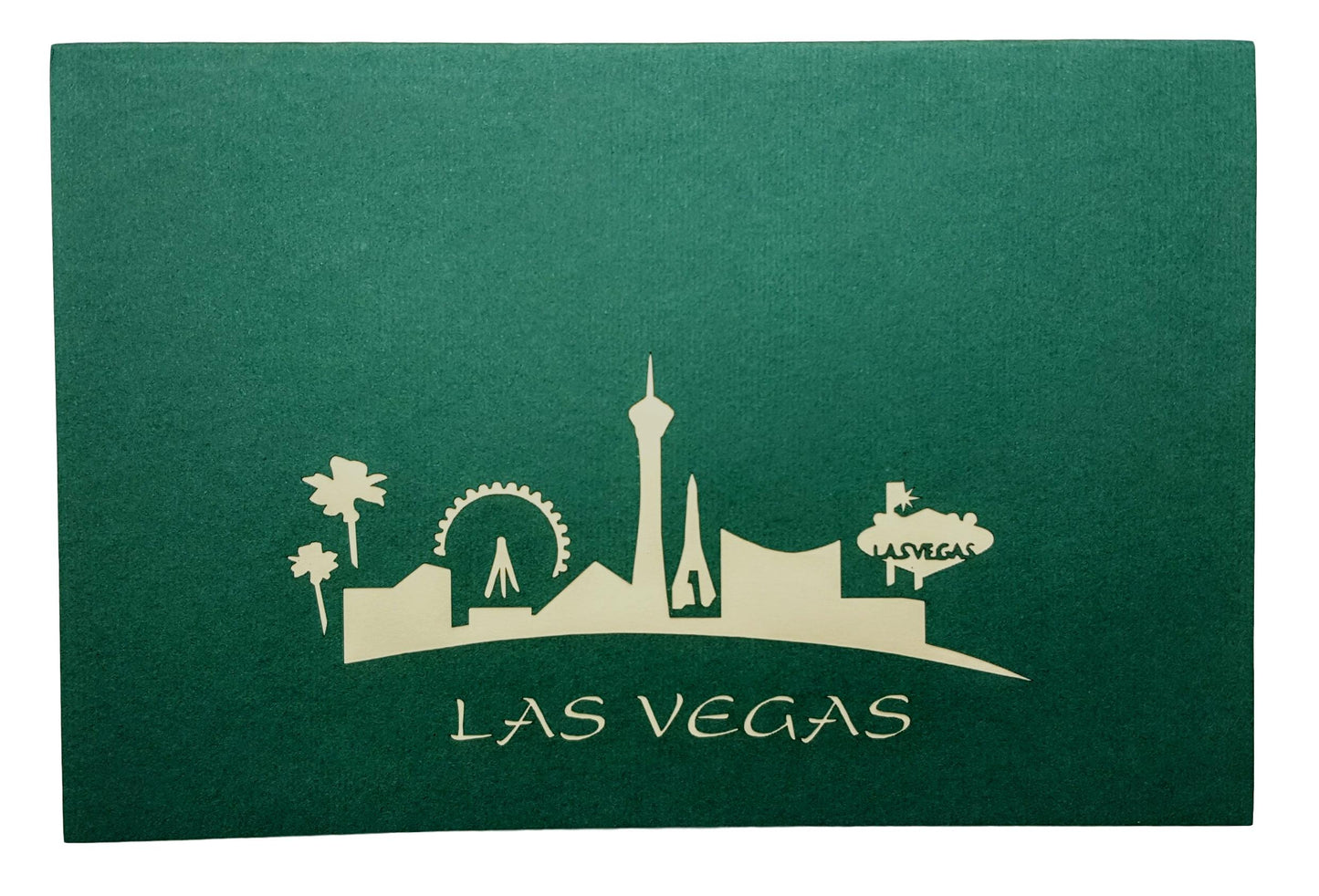Las Vegas 3D Pop Up Greeting Card - Front Page - Fun - Good Luck - Iconic - Just Because - Special D - iGifts And Cards