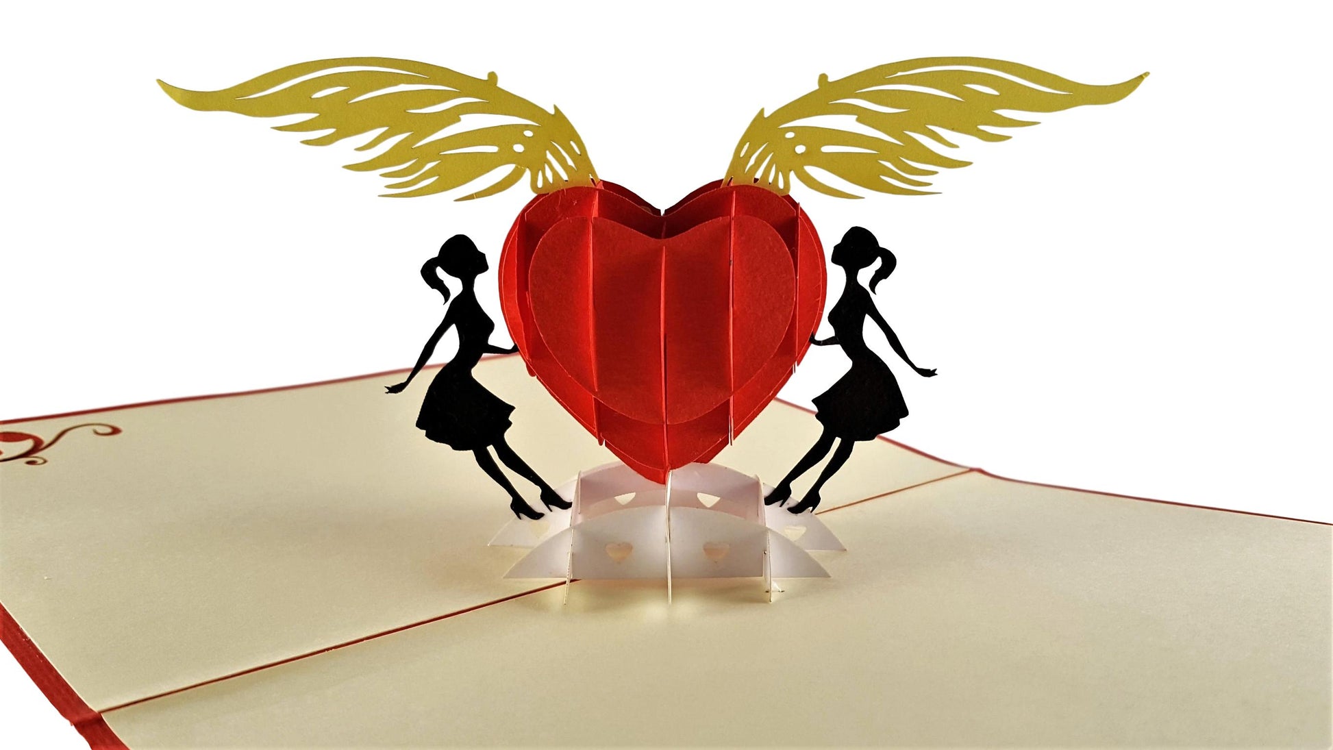 Lesbian Valentine’s Day 3D Pop Up Greeting Card - Engagement - Just Because - LGBT - LGBTQ - Love - iGifts And Cards