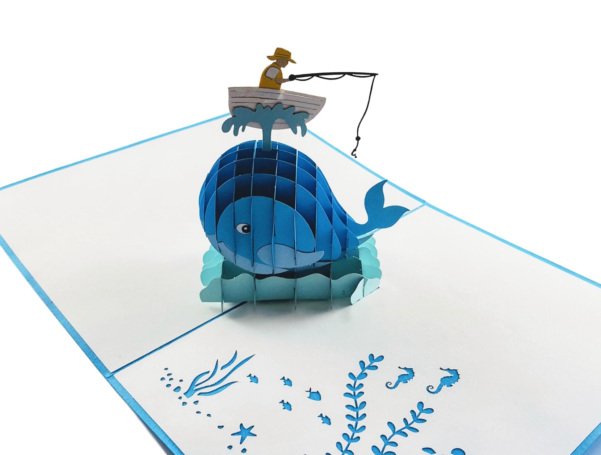 The Man And The Whale 3D Pop Up Greeting Card - Father's Day - Just Because - Retirement - iGifts And Cards