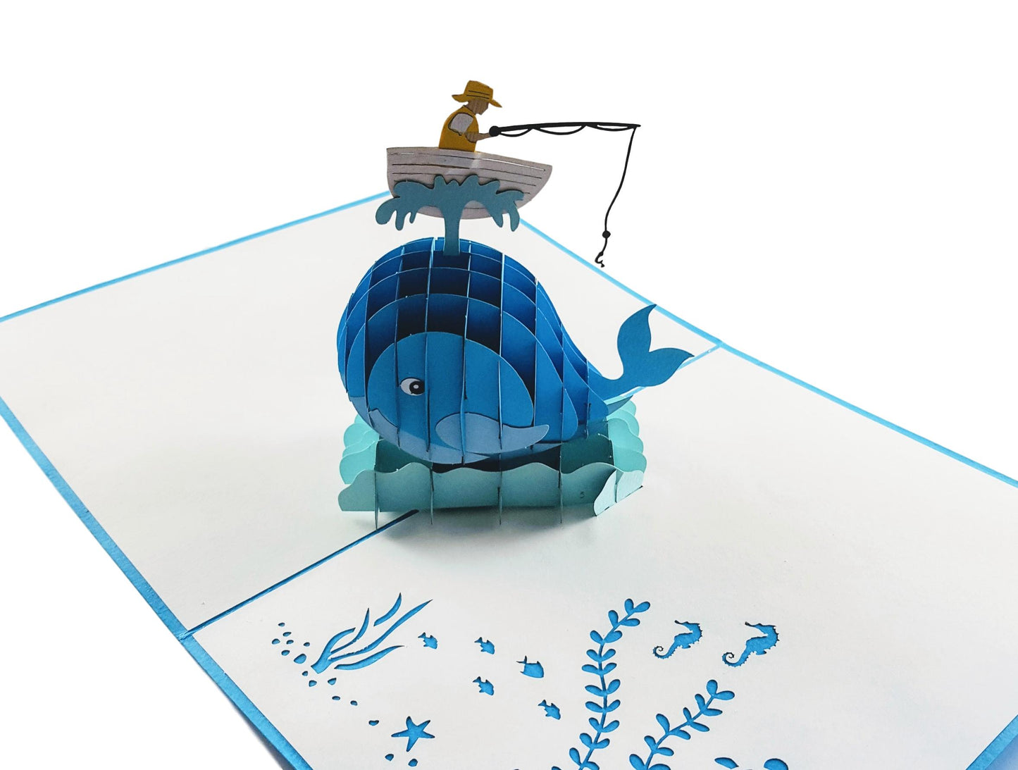 The Man And The Whale 3D Pop Up Greeting Card - Father's Day - Just Because - Retirement - iGifts And Cards